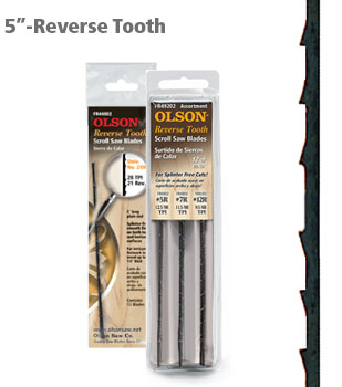 Reverse Tooth Blades 5″ long | Scroll Saw Blades